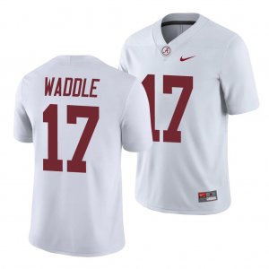 Men's Alabama Crimson Tide #17 Jaylen Waddle White Game NCAA College Football Jersey 2403HPYQ3